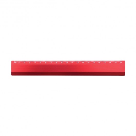 Red 20cm Metal Rulers
